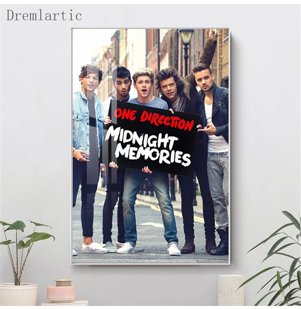 

One_Direction@e Canvas Poster Silk Fabric Modern Style Prints Party House Decor Room#20-1005-17