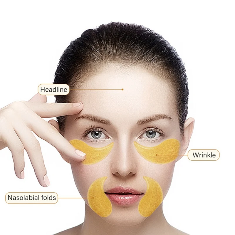 1 пара натуральная кристальная коллагеновая Золотая маска для глаз