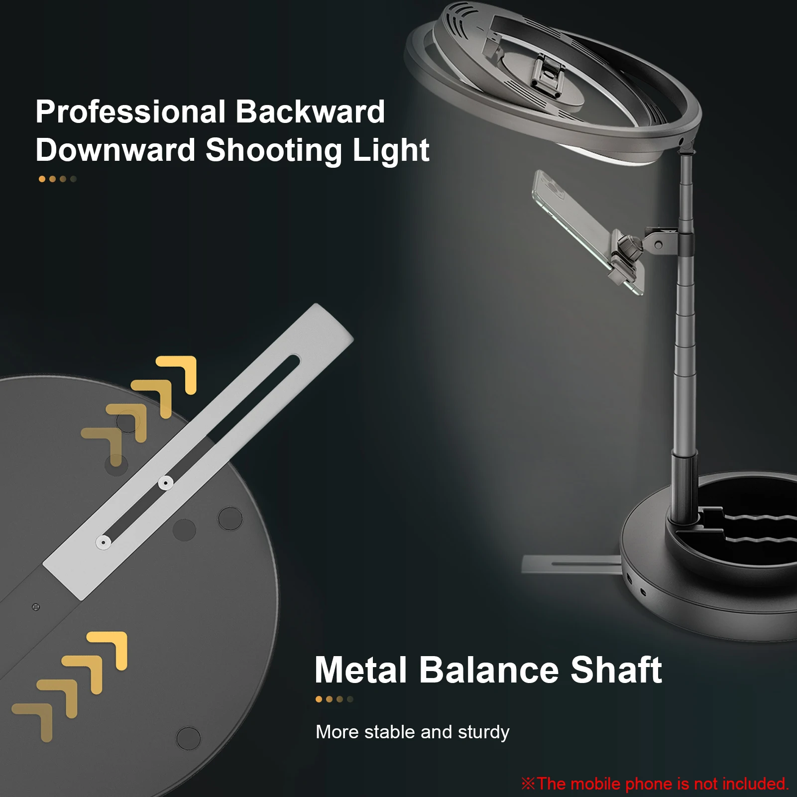 

Rotatable Mini Ring LED Ring Light Selfie Photography Accessories with Stand /Mirror/Phone Clip Built-in Battery Photo Studio