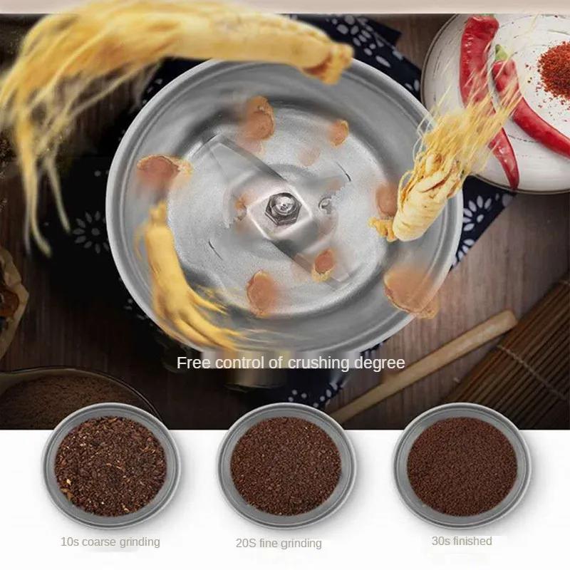 

Electric Pulverizer, Whole Grains Powdering Machine, Assistant Kitchen Household Small Dry Grinding Coffee Bean Grinder