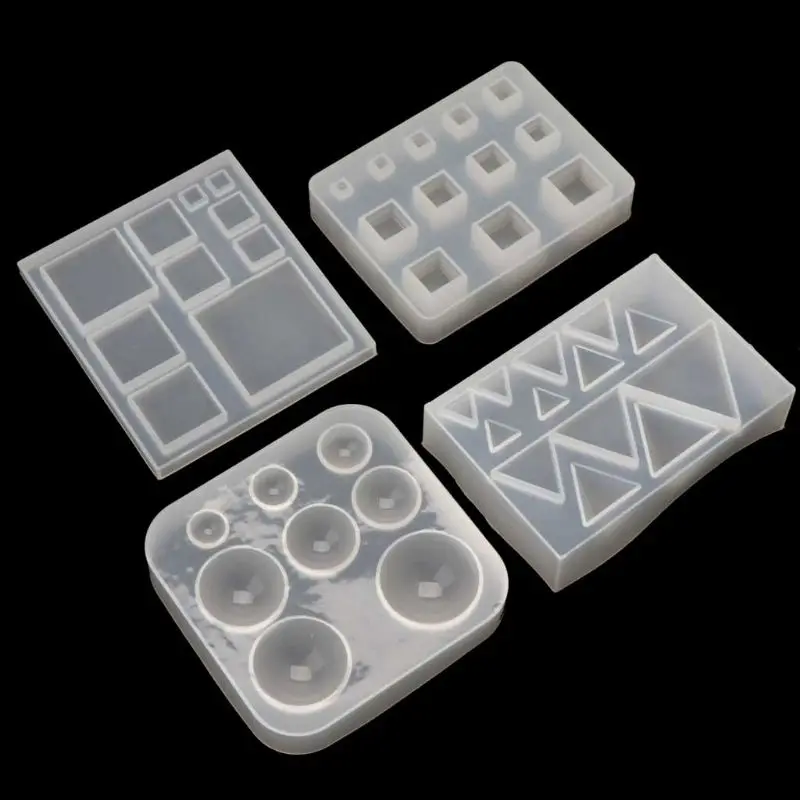 4 шт./компл. DIY геометрической формы Резина Силиконовый пресс форм всех Размеры