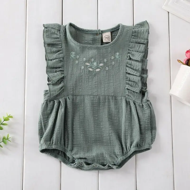 Одежда для новорожденных девочек от 0 до 18 месяцев однотонный комбинезон розовый