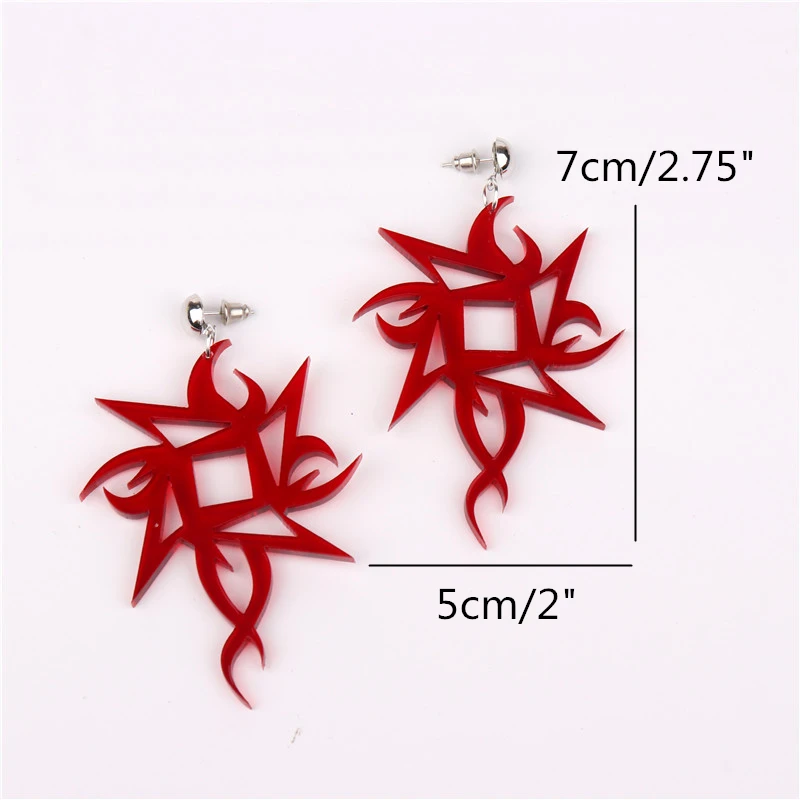 Женские Геометрические серьги KUGUYS красные черные розовые синие зеленые