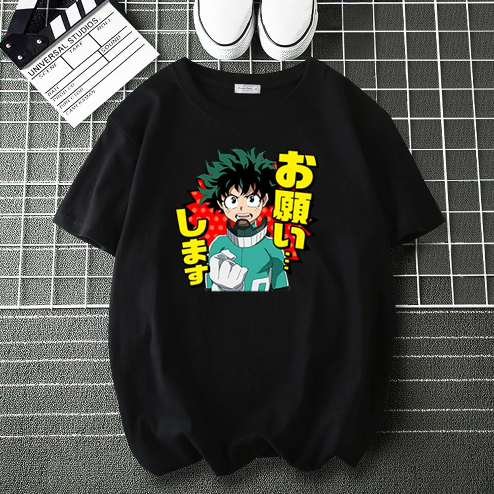 

Моя геройская академия, мидория, изюку, ранние мужские и женские повседневные футболки, летние брендовые топы, Мужская мультяшная футболка ...