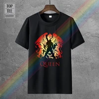 high quality custom printed tops hipster tees short cotton crew neck mens queen band rock music logo mens t shirt shirts