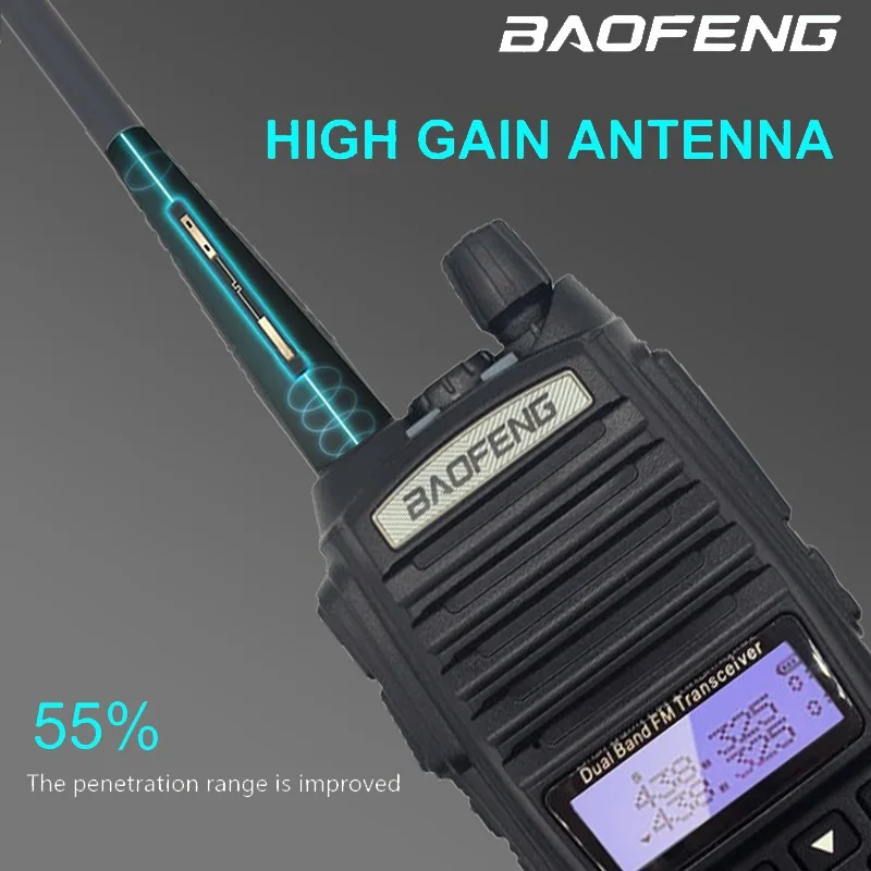 Портативная рация BAOFENG UV 82 8W UHF/VHF портативное радио CB приемопередатчик двойной PTT