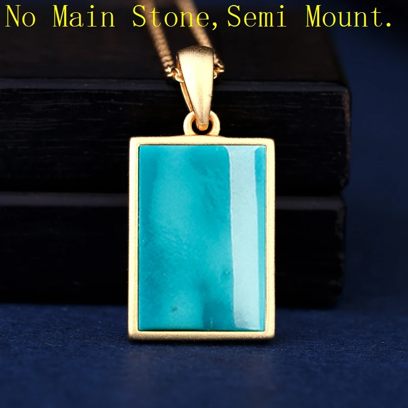 Женская серебряная подвеска 11x16 мм с кабошоном для принцессы подходит оправы из