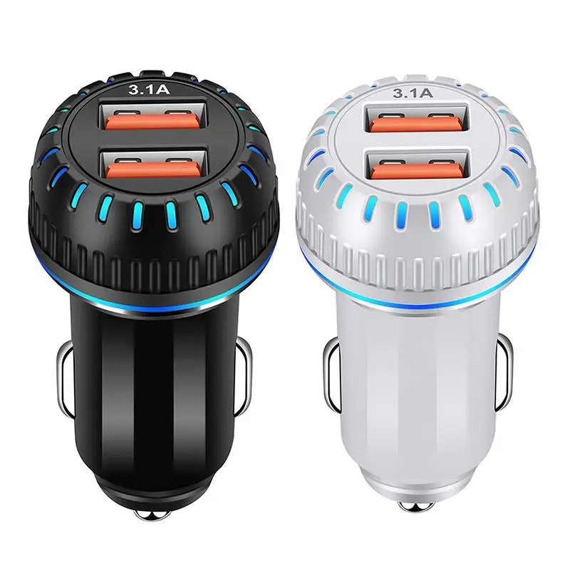 Автомобильное зарядное устройство Onever с двумя USB портами 5 В 3 1 А|Кабели адаптеры и