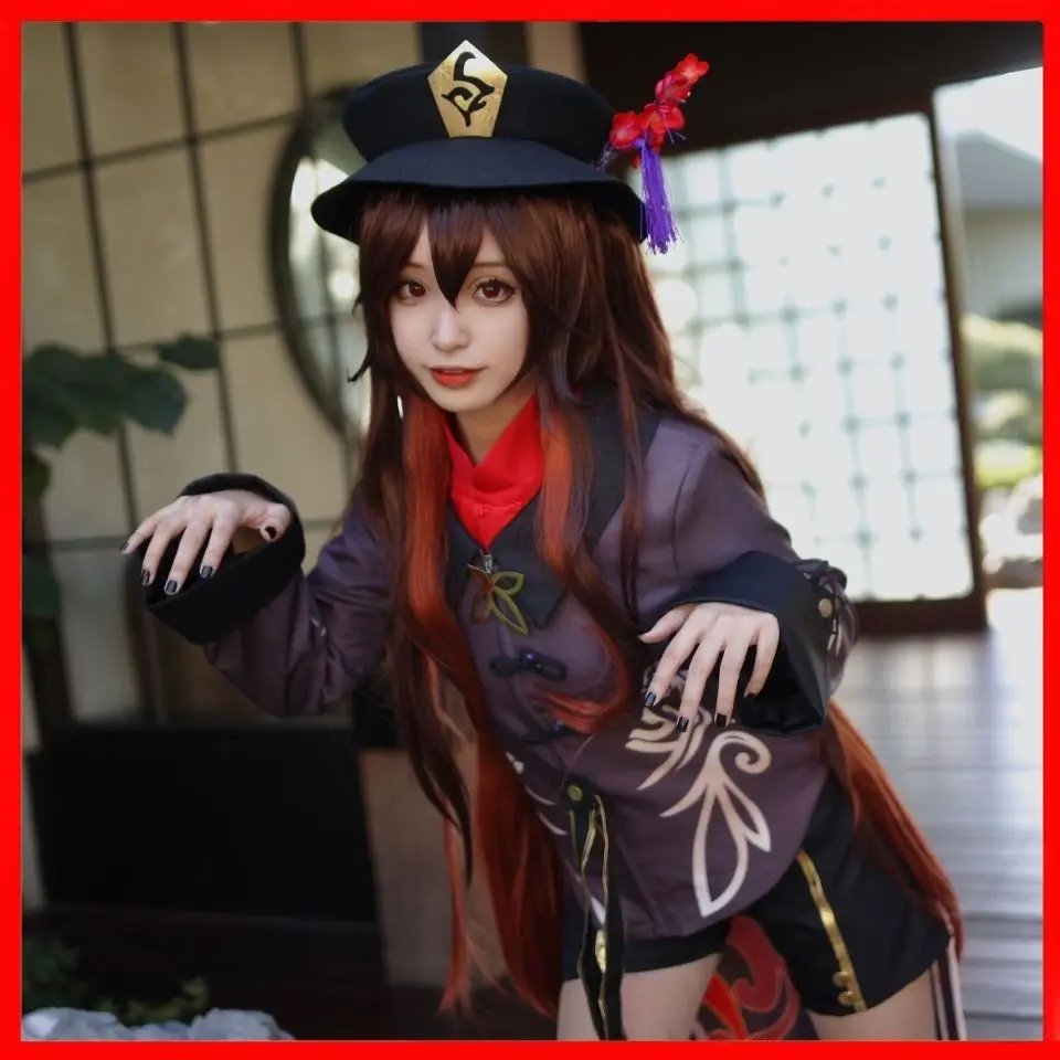 

Genshin Impact Hutao Cosplay Costume Anime Outfits Dress Halloween Carnival Women Girl Uniforms Cosplay Accessories Size Xs-XXXL