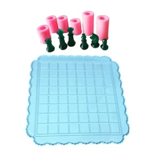 7Pcs Chess Board Chess Piece Silicone Resin Mold Chess Board Molds for
Resin Casting Silicone Mold DIY Craft Making Tool