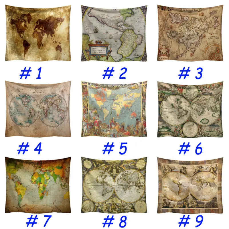 Настенный гобелен в стиле ретро с картой США пляжное полотенце одеяла домашний