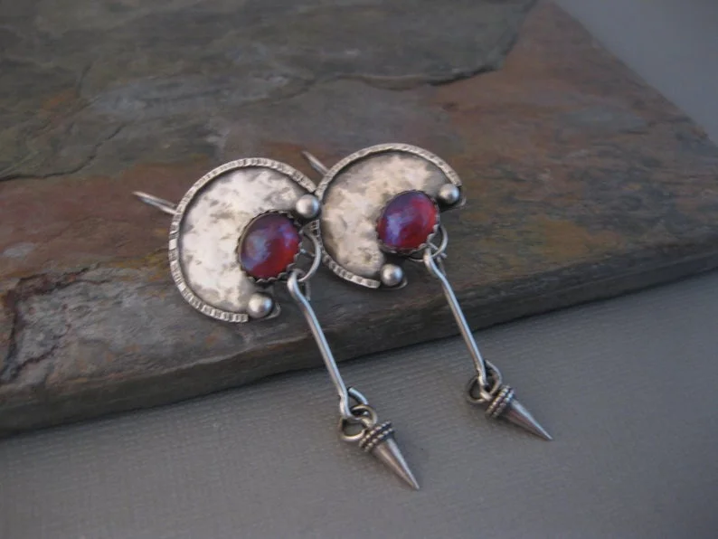 Модные Ретро Серебряные серьги в виде Лабрадора вулканической скалы водопада