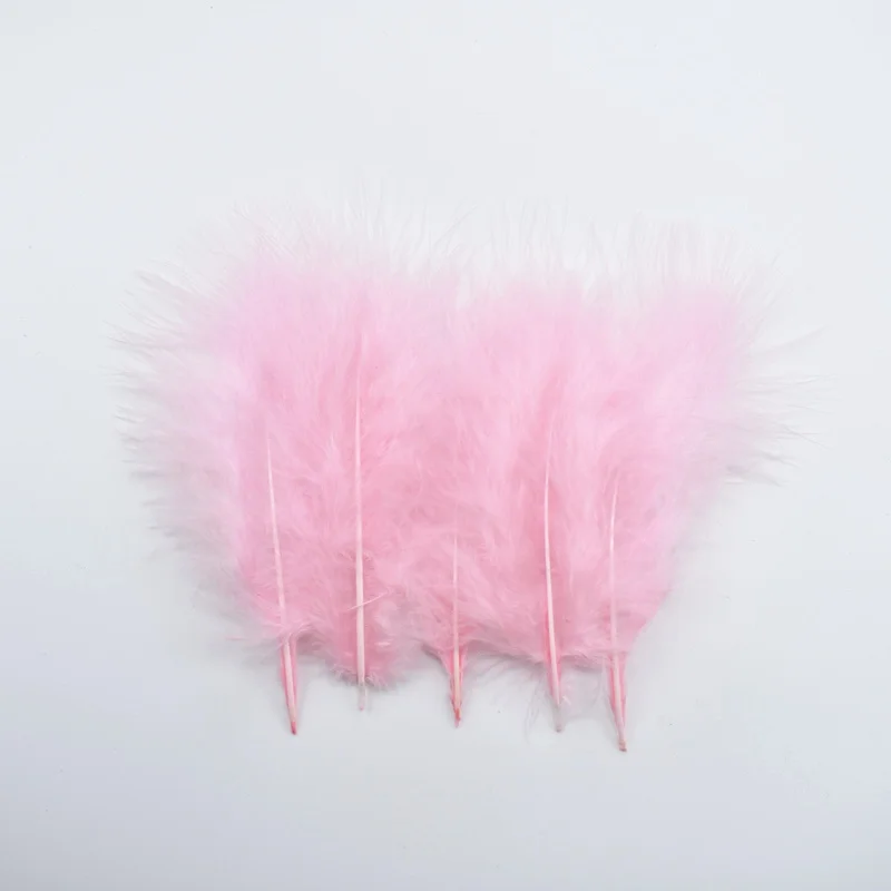 Pink 20 шт/партия Перья Марабу индейки перо Белый фазан перья для ремесла перья для изготовления ювелирных изделий Свадебные Перья плащи - Цвет: Pink
