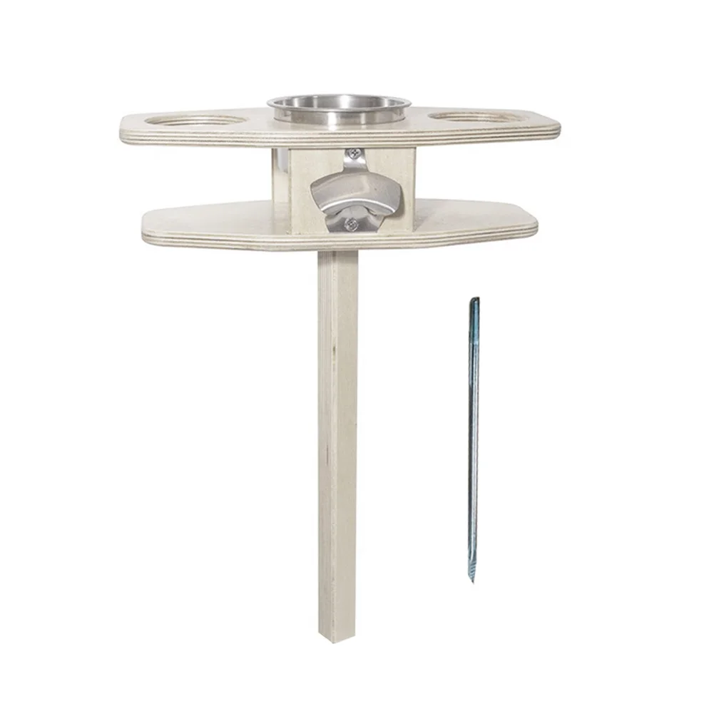 Пляж пикник закуски на заднем дворе деревянный держатель для вина стол складной