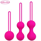 Человек НУО Силиконовые Кегеля мяч Бен Ва мяч для Для женщин 3 шт.компл. для подтягивания стенок влагалища упражнения вагинальные шарики Geisha Balls для гимнастического зала Для женщин Секс-игрушки 88