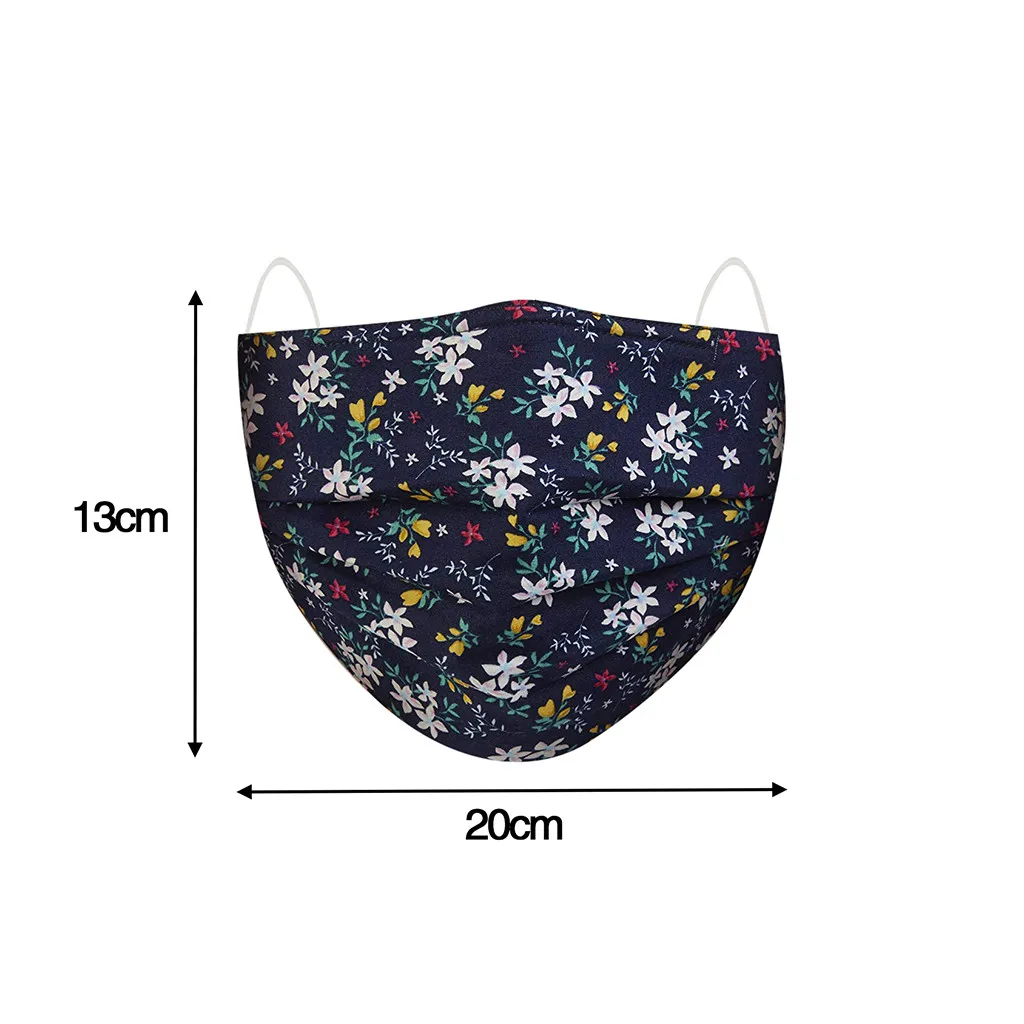 

Adult Unisex Fashion Floral Reusable Safet Protect Washable Face Mask Mouth Mask Mascarillas Face Shield Masque Facial Mask