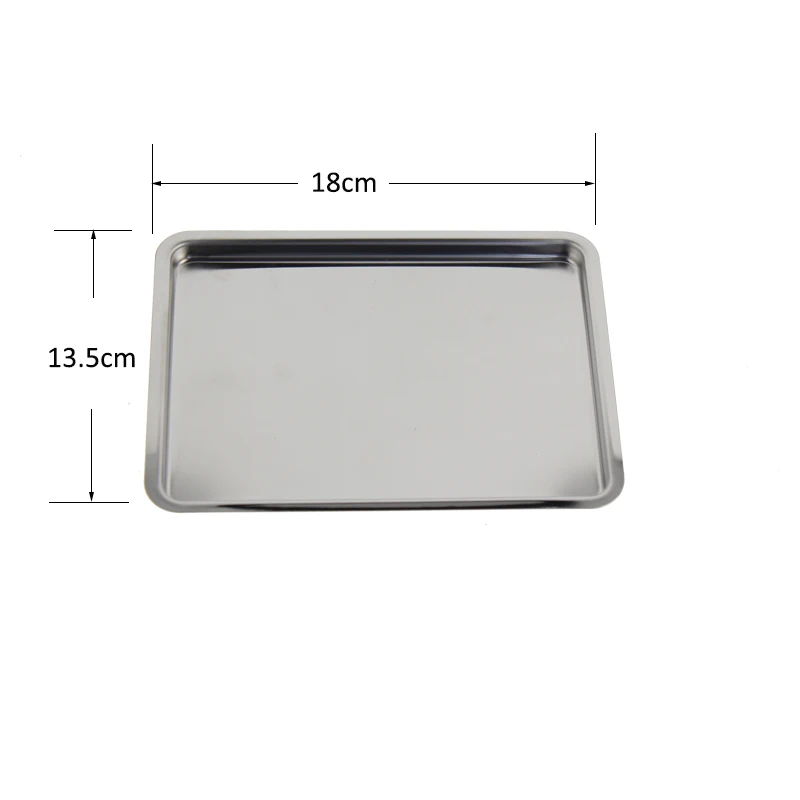 

18*13.5cm Multifunction Stainless Steel 304 Plate Dish Foods Dessert Kitchen Makeup Holder Tray Dining Bar Tableware Accessories