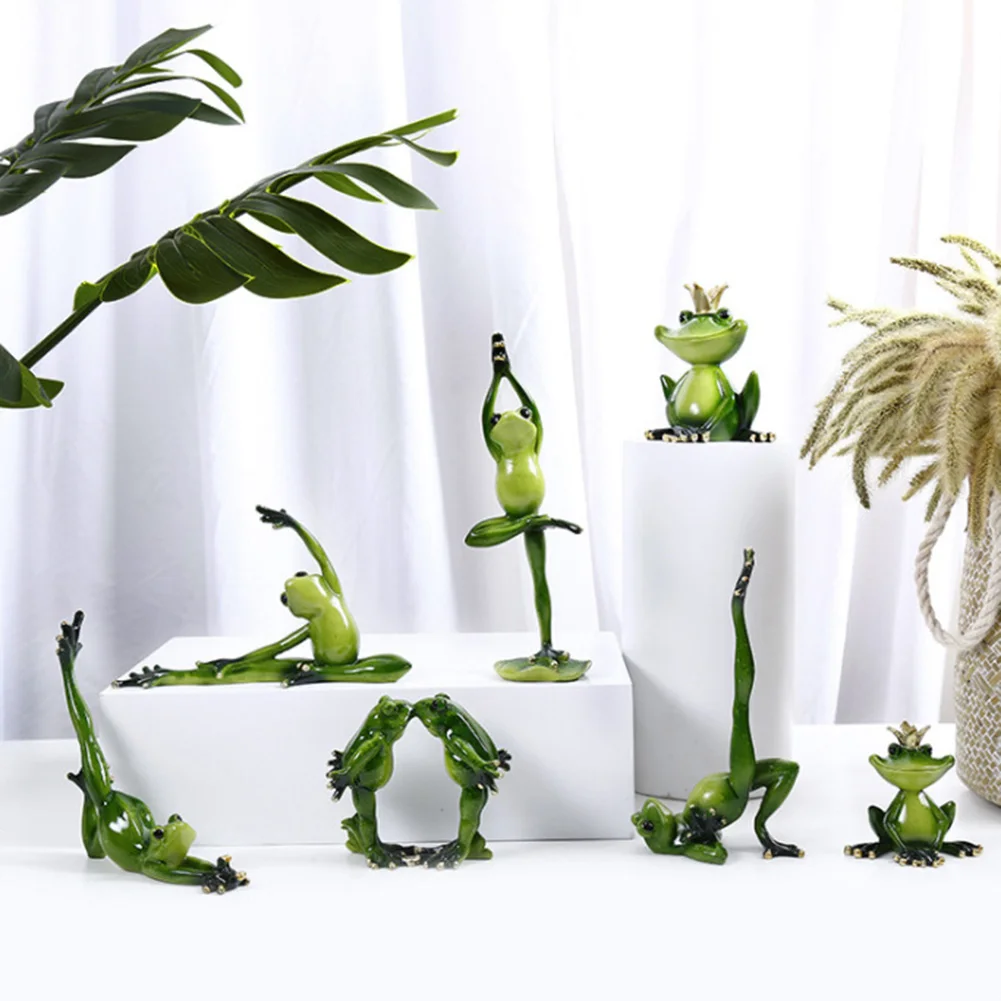 

Resin Yoga Animal Frog Shape Desktop Decoration Accessories Nordic Style Living Room Home Desktop Ornaments Wedding Crafts Gifts