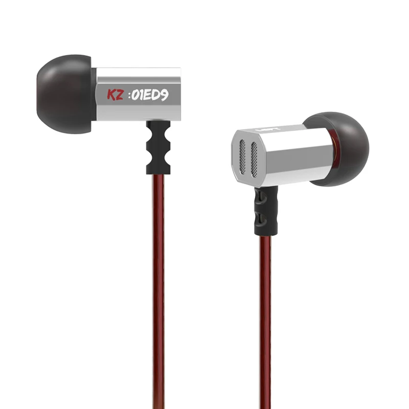 silver no mic KZ ED9 гарнитура для мобильного телефона с тяжелыми басами, HIFI металлические наушники из цинкового сплава ED12 ES3 ES4 ZST AS10 ED2 ZS3 ZS6 ZS5 - Цвет: silver no mic