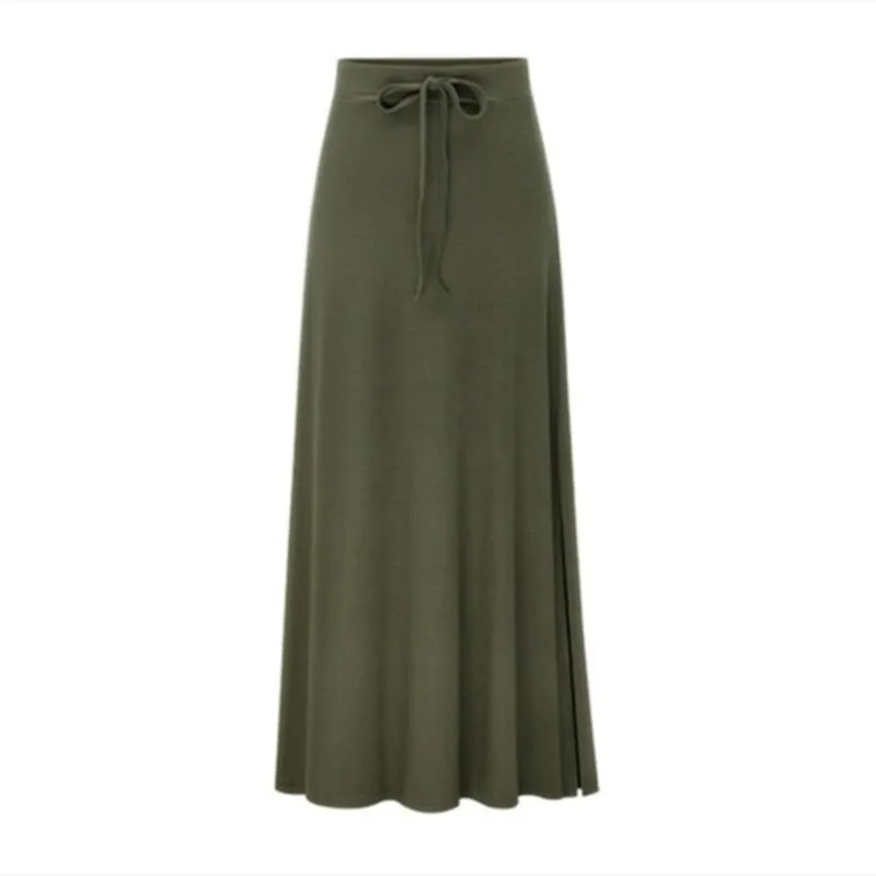 2020 Женская офисная юбка весна осень Плиссированные Длинные юбки для дам с