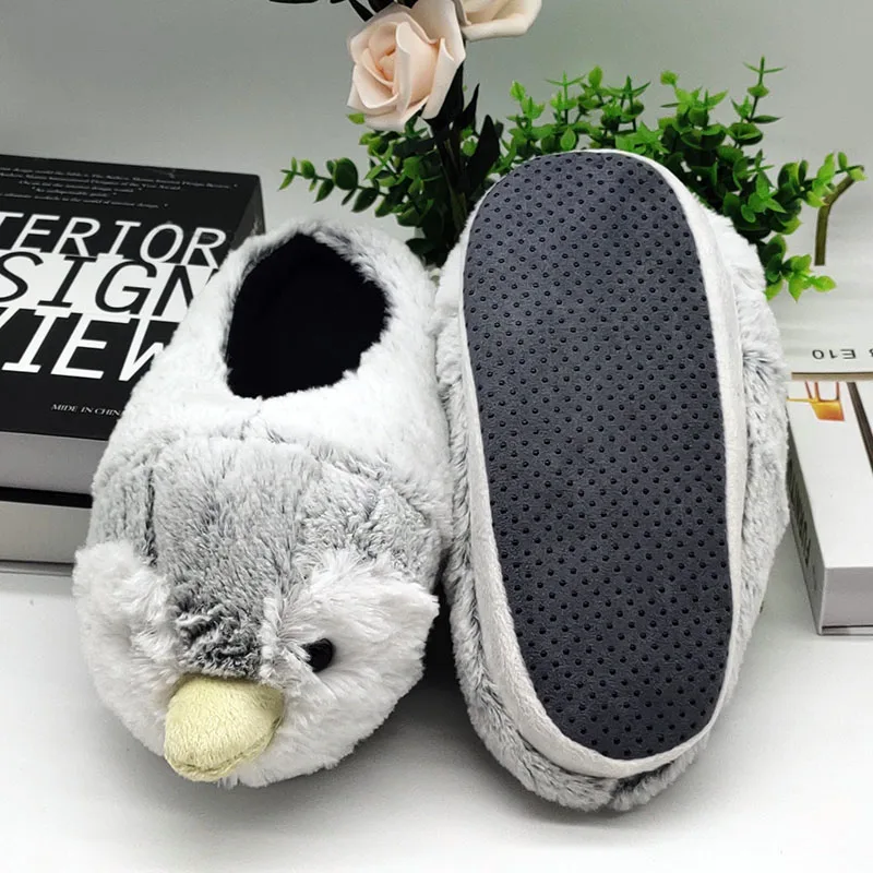 Penguin Specia Offer Custom Warm Winter Lovers Home Slippers Thick Soft Bottom Shoes Floor Fur Timber Land Snow | Обувь