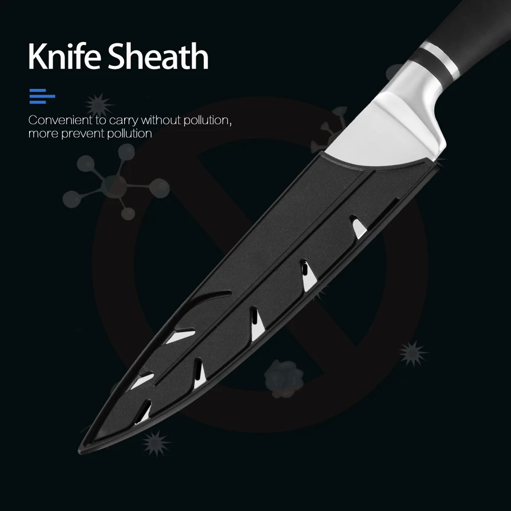 Набор ножей Sowoll с 8 карманами в рулоне кухонный шеф-повар из нержавеющей стали 3CR13