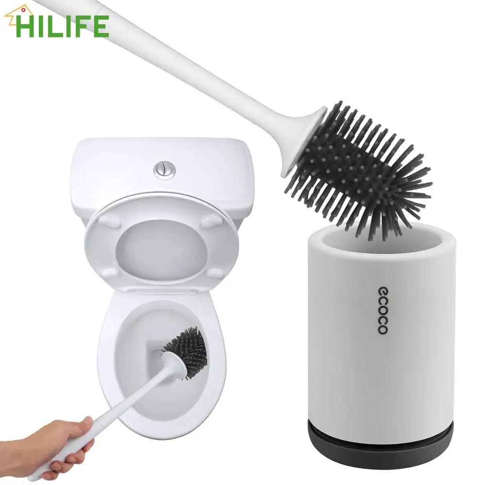 

WC Accessories Soft Bristles with Holder Handle Floor Standing Toilet Bowl Brush Wall Mounted TPR Silicone Bathroom Cleaning Set