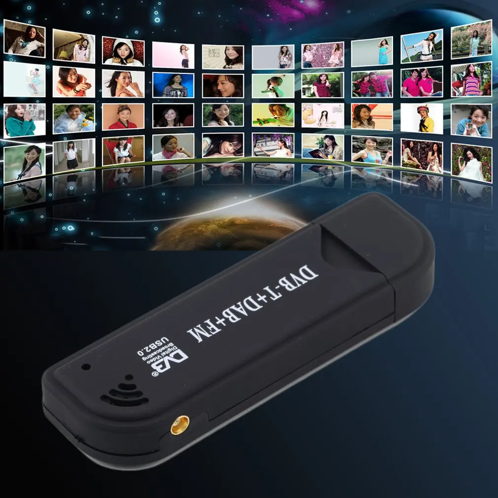 

Digital USB TV FM+DAB DVB-T RTL2832U+R820T Support SDR Tuner Receiver & dvb t HDTV tv Stick dongle with Receiver antenna