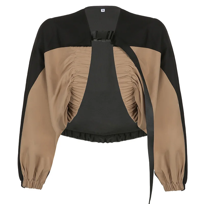 

Fashion Items Women Casual Coats Long Sleeves Trendy Girls Fashion Patchwork Street Wear Lady Jackets Clothing Sping Autumn