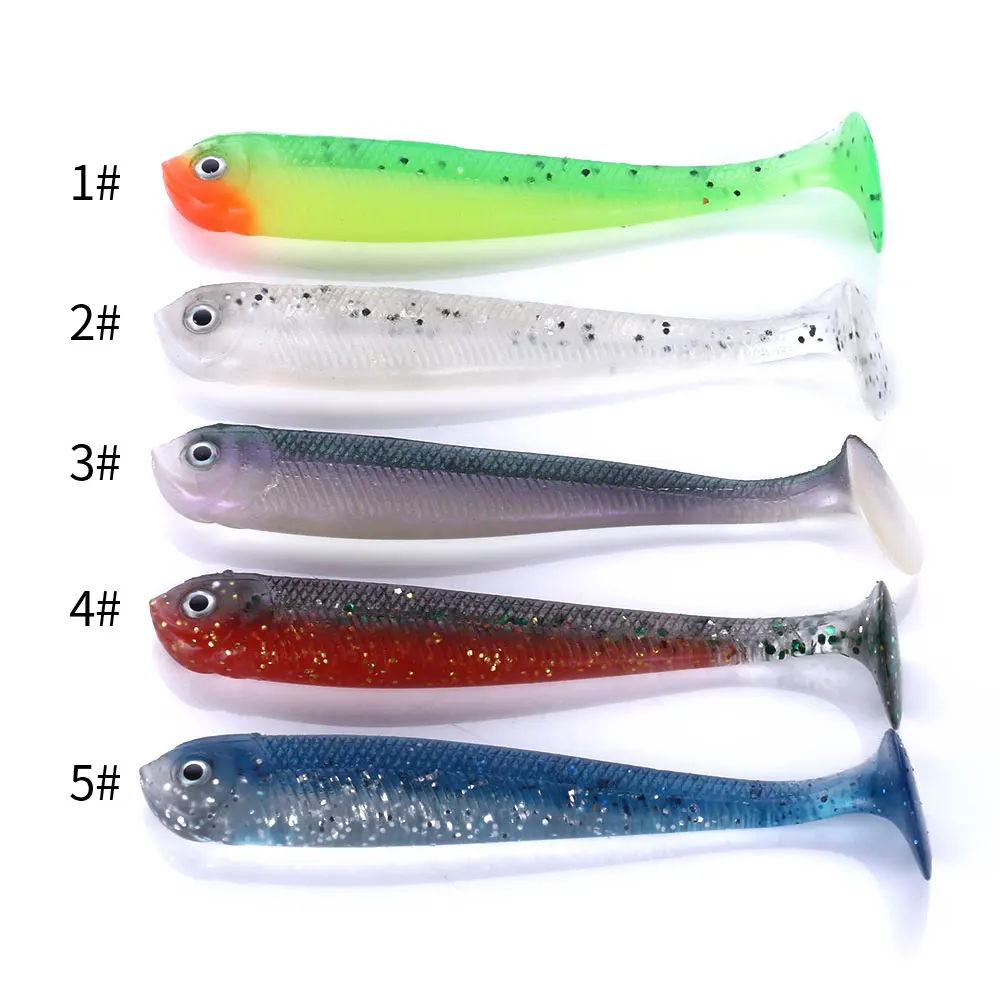 6pcs soft Fishing Lures 9cm 9.5cm 11cm 10.5cm swimbait Soft Baits Wobbler Bass Bait pesca Artificial Tacke | Спорт и развлечения