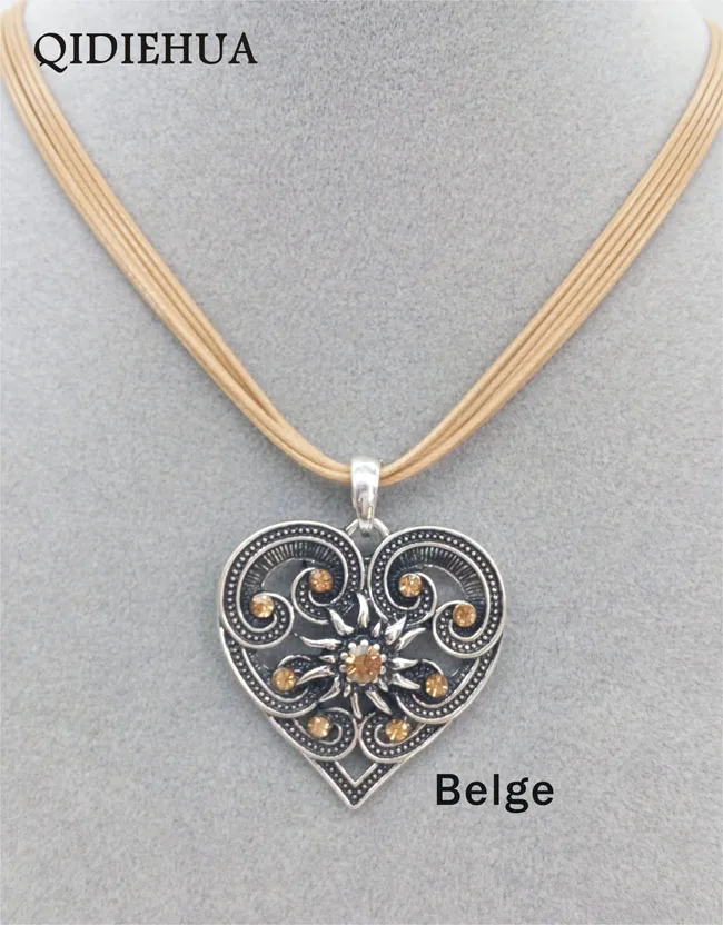 mx012 belge Модные подвески Edelweiss в немецком стиле для женщин, корейский стиль, подвеска с кристаллами, ювелирных изделий - Окраска металла: mx012 belge