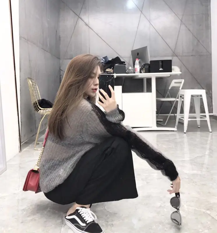 

2020 New Fashion Design Women's Sweaters Tops FZ037 Knitted Mohair O Neck Casual Comfortable Female Pullovers