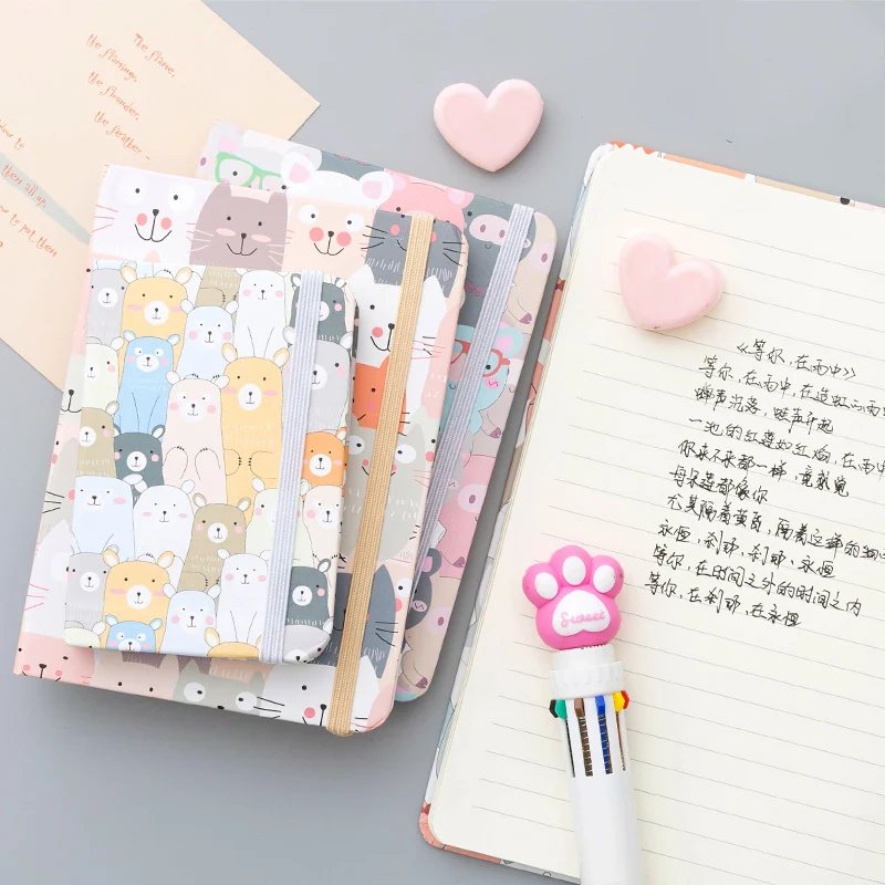 Мини блокнот А5/А6/А7 с трубой портативный милый переносной маленький простыни для