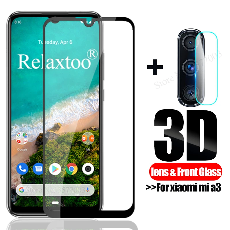 Закаленное стекло 2 в 1 для камеры xiaomi mi a3 Защитное экрана xaomi xiomi mia3 3 a защитное