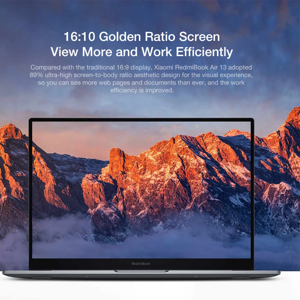 Ноутбук Xiaomi RedmiBook Air 13 3 дюйма I7 / I5 8 ГБ 16 ОЗУ 512 SSD WiFi 6 2560 * 1600 Высокое разрешение 10-й