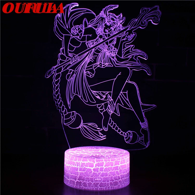 

Ночная светодиодная лампа, новинка, 3D лампа, милая игрушка, подарок, 7 цветов, абстрактная графика художника, мультяшная атмосфера, лампа для ...