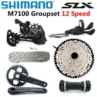 Набор Шатунов для горного велосипеда SHIMANO DEORE SLX M6100, M7100, 1x12 Скоростей, 32T, 34T, 170, 175 мм, задний переключатель 12 S, 10-51T