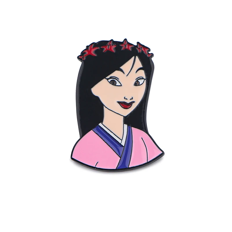Милые эмалированные Броши LB1995 Mulan булавки для женщин новые модные украшения