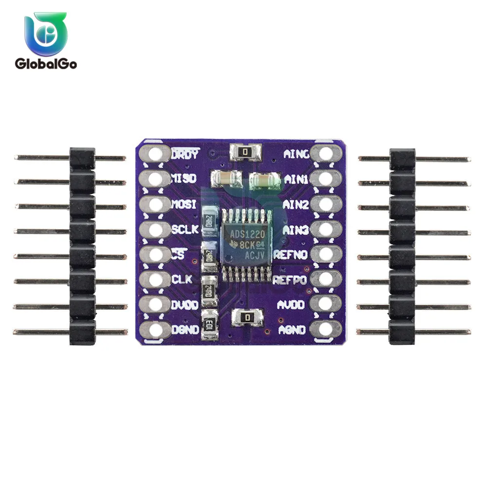CJMCU-1220 ADS1220 A/D 8pin преобразователя постоянного тока ADC SPI 24 битный аналого-цифровой преобразователь модуль для Arduino 3-5V