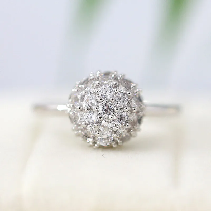 Кольцо из кубического циркония с бриллиантами бесцветное Ювелирное Украшение