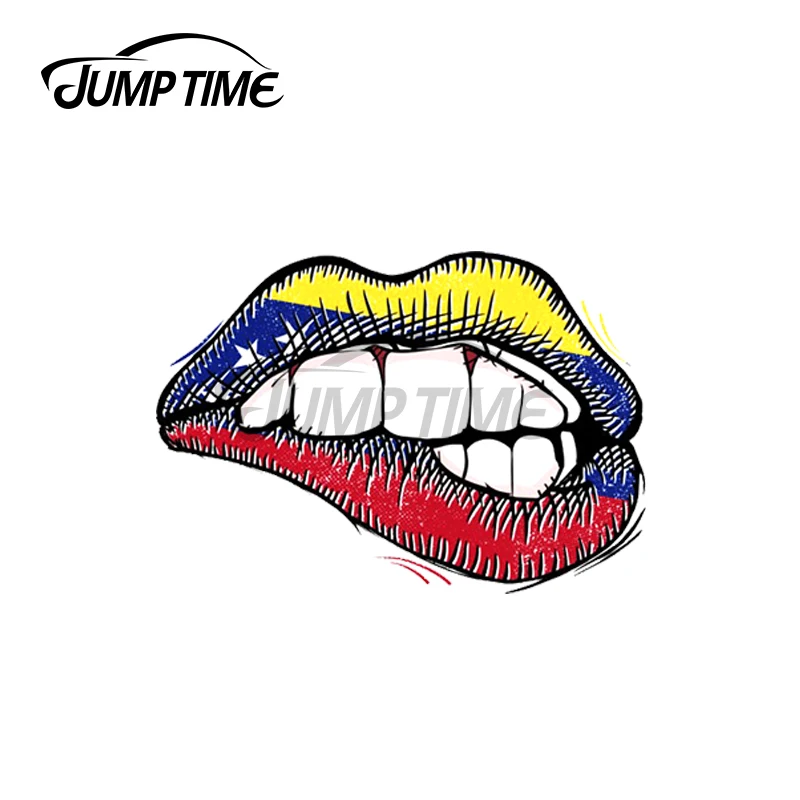 Время прыжков 13x4 см для привлекательных кусающих губ флаг венесуэльской любви