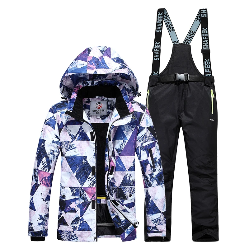 Лыжный костюм для мужчин зимний теплый ветрозащитный водонепроницаемый Спорт на