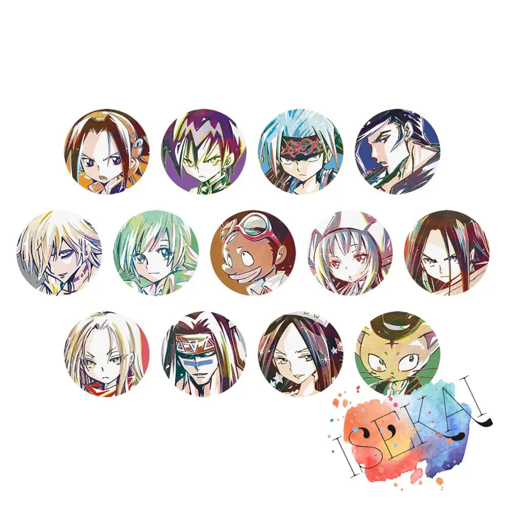 Shaman King Anime 50 мм Yoh Asakura Faust VII Hao Asakura Anna Kyoyama horo Chocolove McDonell Art металлическая брошь-значок