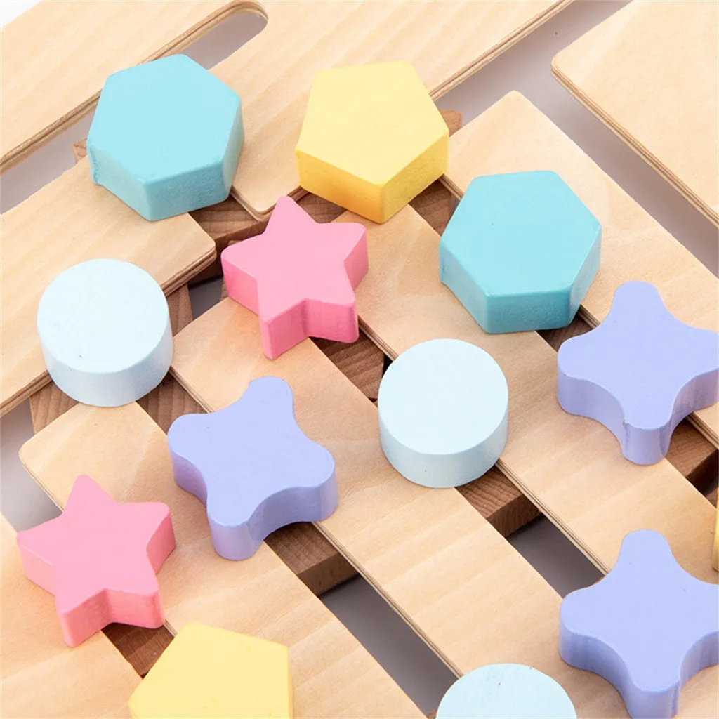 

Four Color Walking Wisdom play Kids Toys Wooden Slide puzzle Educational Puzzle Toy Children Fun Play Creative Game 2020