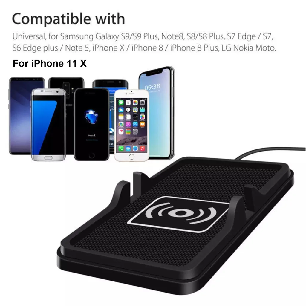 Автомобильный держатель для телефона 2 в 1 Qi с беспроводным зарядным устройством