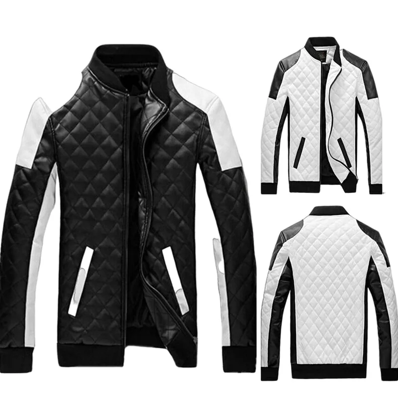 Мужские кожаные куртки повседневная Высококачественная классическая кожаная