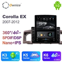 android 10 0 ownice autoradio 2 din for toyota corolla ex 2007 2012 car radio auto gps navigation multimedia dsp 4g lte
