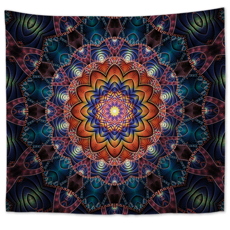 GT1020-6 Thregost Colorful Mandala Tapestry Wall Hanging Polyester Printed Woven Wall Tapestries Indian Table Cloths Large Size Tapestry - Цвет: GT1020-6