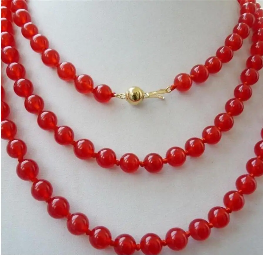 Бесплатная доставка Изящные Ювелирные изделия длиной 8 мм 10 Круглый ожерелье из