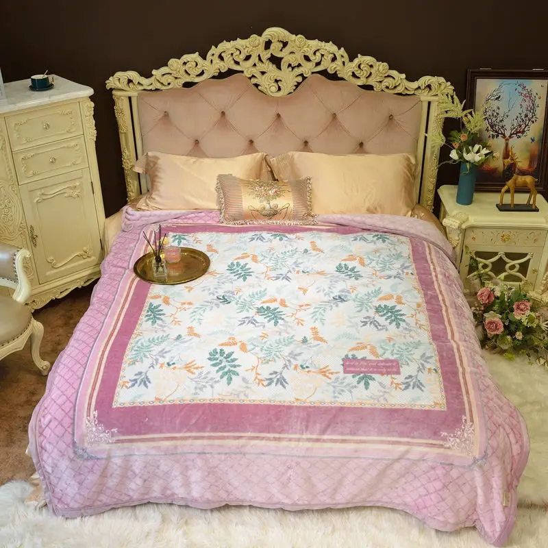 Color 3 Camel европейский барокко легкое Облачное одеяло 200*230 см супер мягкое всесезонное для уютного дивана кровати плед тонкое одеяло - Цвет: Color 3